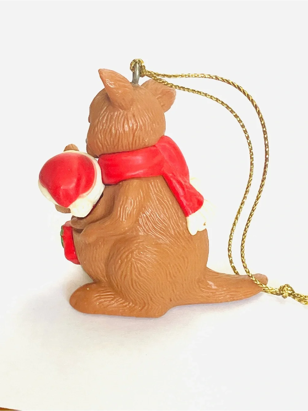 Avon 1983 Hoppy Holidays Mom & Baby Kangaroo Christmas Ornament